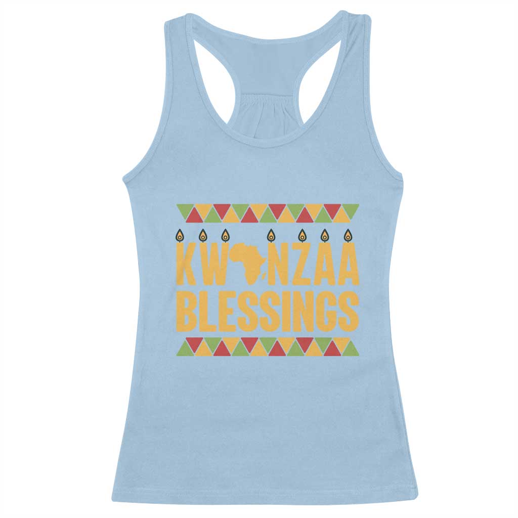 Kwanzaa Blessings Racerback Tank Top Kinara Light African Heritage Gift - Wonder Print Shop