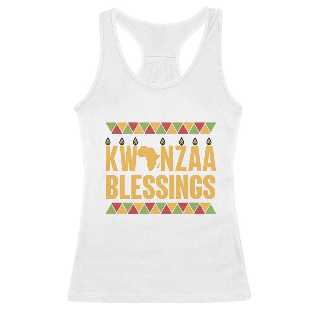 Kwanzaa Blessings Racerback Tank Top Kinara Light African Heritage Gift - Wonder Print Shop