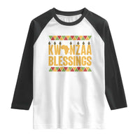Kwanzaa Blessings Raglan Shirt Kinara Light African Heritage Gift - Wonder Print Shop