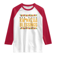 Kwanzaa Blessings Raglan Shirt Kinara Light African Heritage Gift - Wonder Print Shop