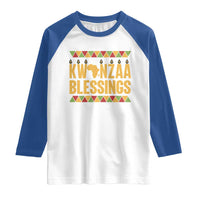 Kwanzaa Blessings Raglan Shirt Kinara Light African Heritage Gift - Wonder Print Shop