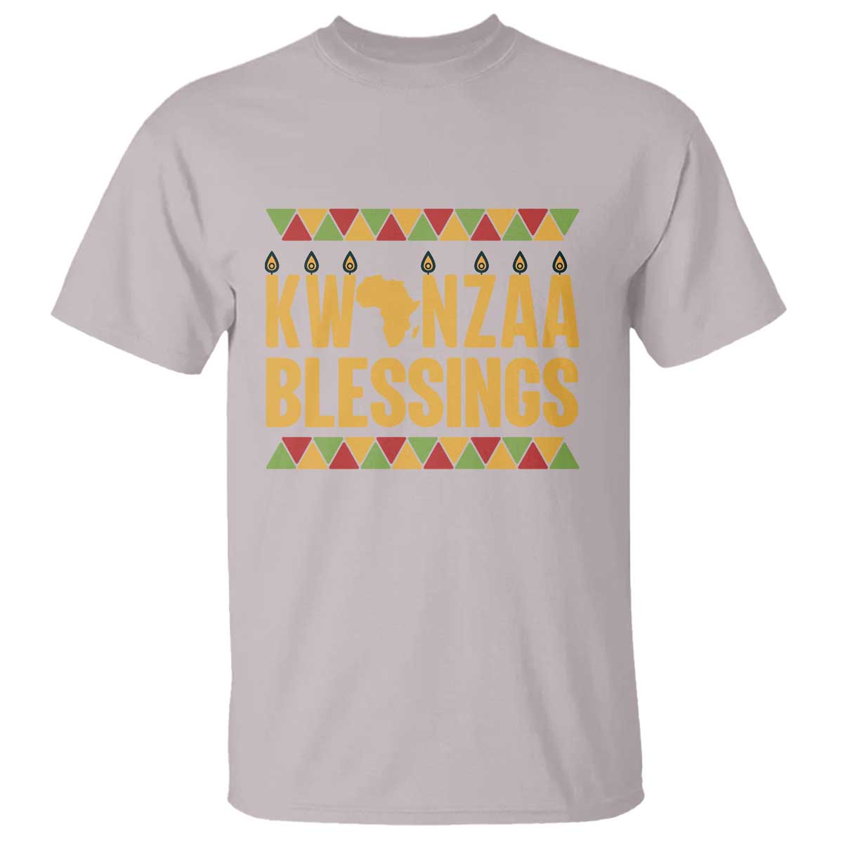 Kwanzaa Blessings T Shirt Kinara Light African Heritage Gift - Wonder Print Shop