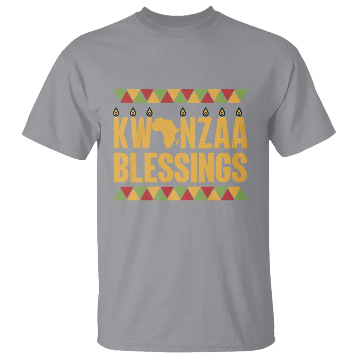 Kwanzaa Blessings T Shirt Kinara Light African Heritage Gift - Wonder Print Shop