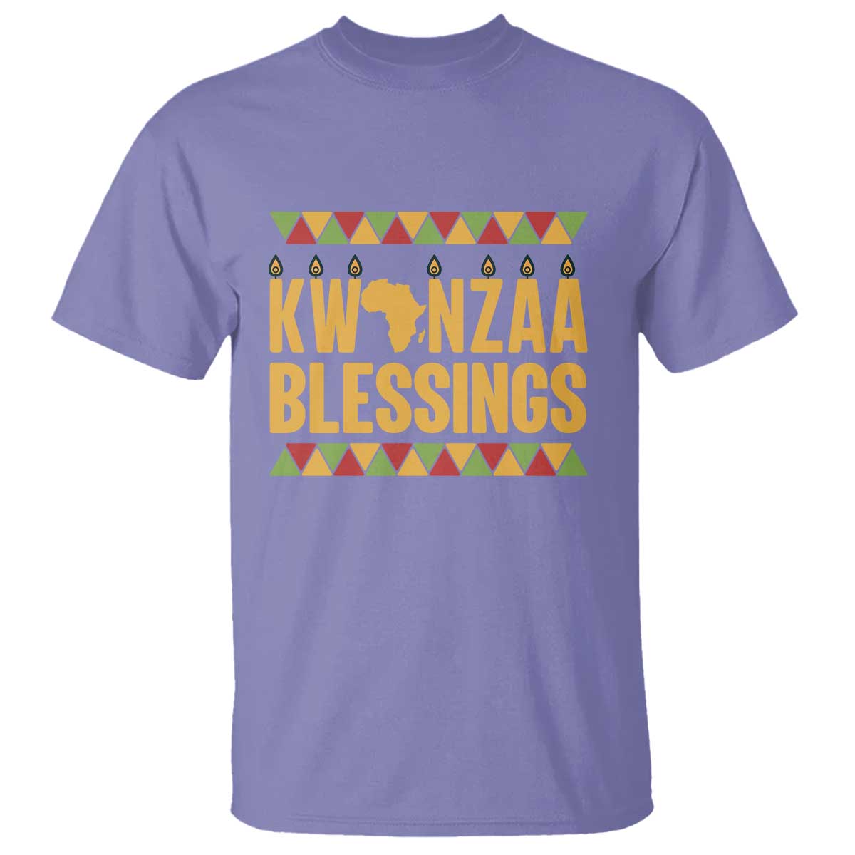 Kwanzaa Blessings T Shirt Kinara Light African Heritage Gift - Wonder Print Shop