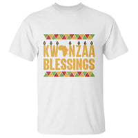 Kwanzaa Blessings T Shirt Kinara Light African Heritage Gift - Wonder Print Shop