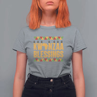 Kwanzaa Blessings T Shirt For Women Kinara Light African Heritage Gift - Wonder Print Shop
