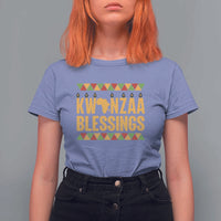 Kwanzaa Blessings T Shirt For Women Kinara Light African Heritage Gift - Wonder Print Shop