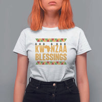 Kwanzaa Blessings T Shirt For Women Kinara Light African Heritage Gift - Wonder Print Shop