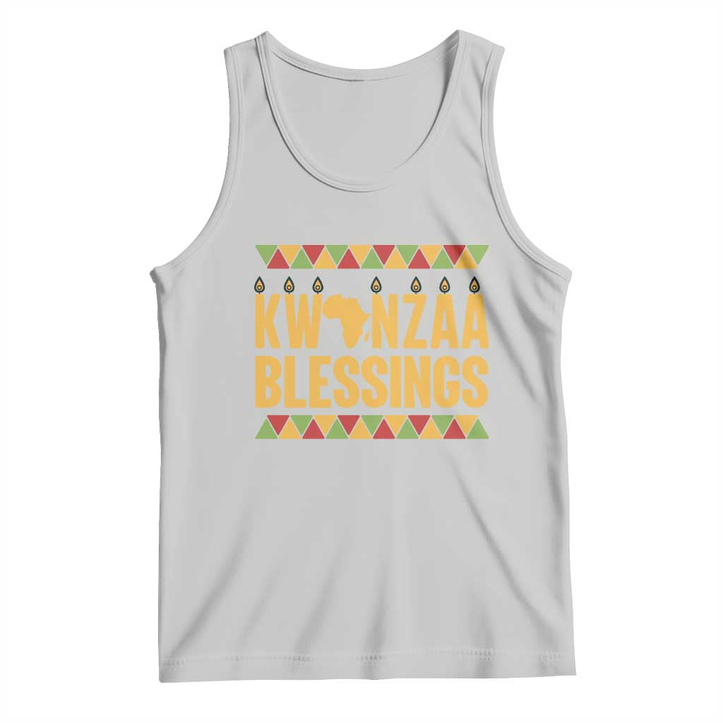 Kwanzaa Blessings Tank Top Kinara Light African Heritage Gift - Wonder Print Shop