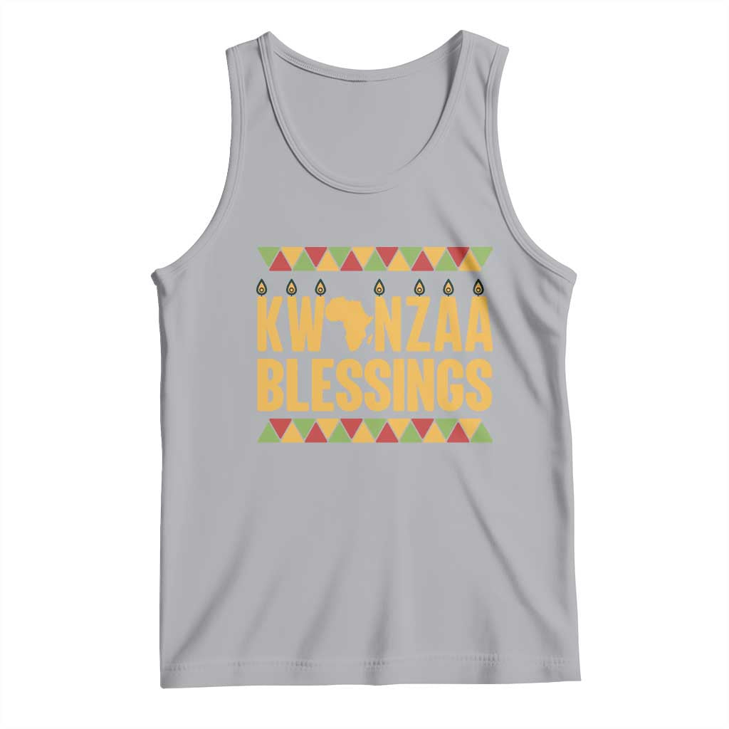 Kwanzaa Blessings Tank Top Kinara Light African Heritage Gift - Wonder Print Shop