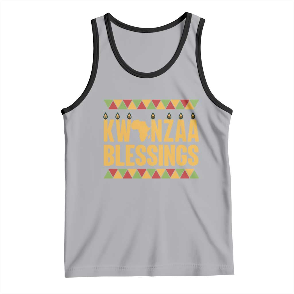 Kwanzaa Blessings Tank Top Kinara Light African Heritage Gift - Wonder Print Shop