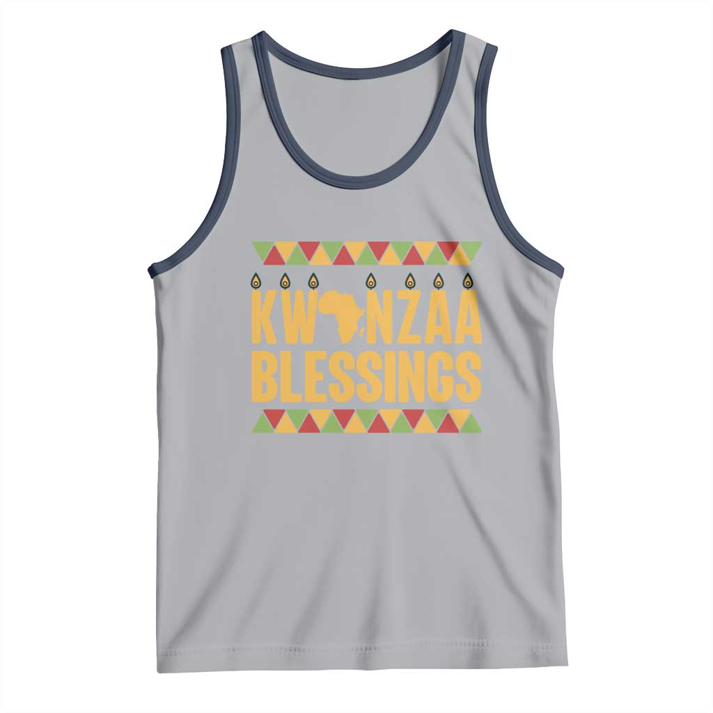 Kwanzaa Blessings Tank Top Kinara Light African Heritage Gift - Wonder Print Shop