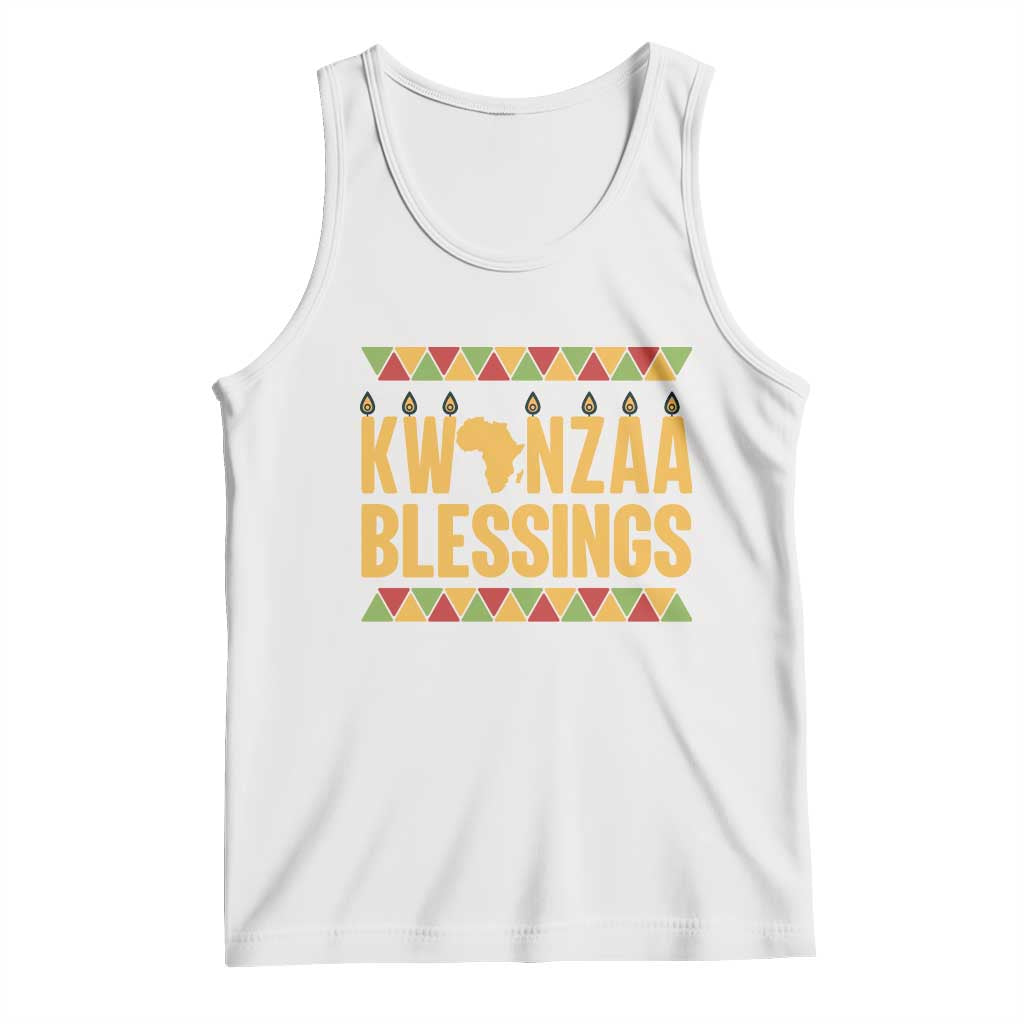 Kwanzaa Blessings Tank Top Kinara Light African Heritage Gift - Wonder Print Shop