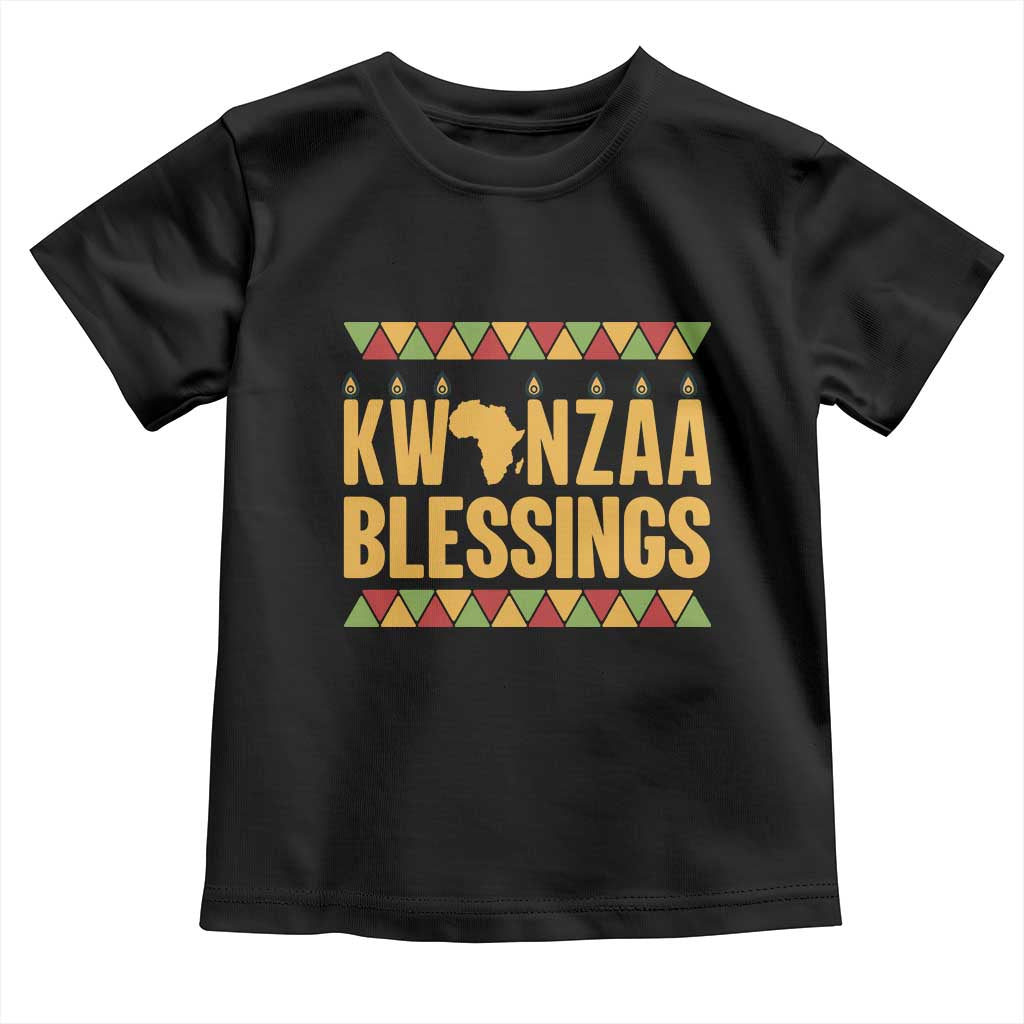 Kwanzaa Blessings Toddler T Shirt Kinara Light African Heritage Gift - Wonder Print Shop