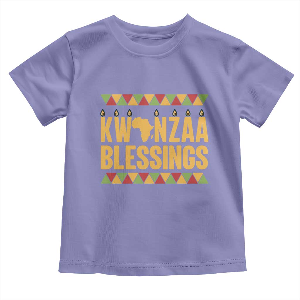 Kwanzaa Blessings Toddler T Shirt Kinara Light African Heritage Gift - Wonder Print Shop