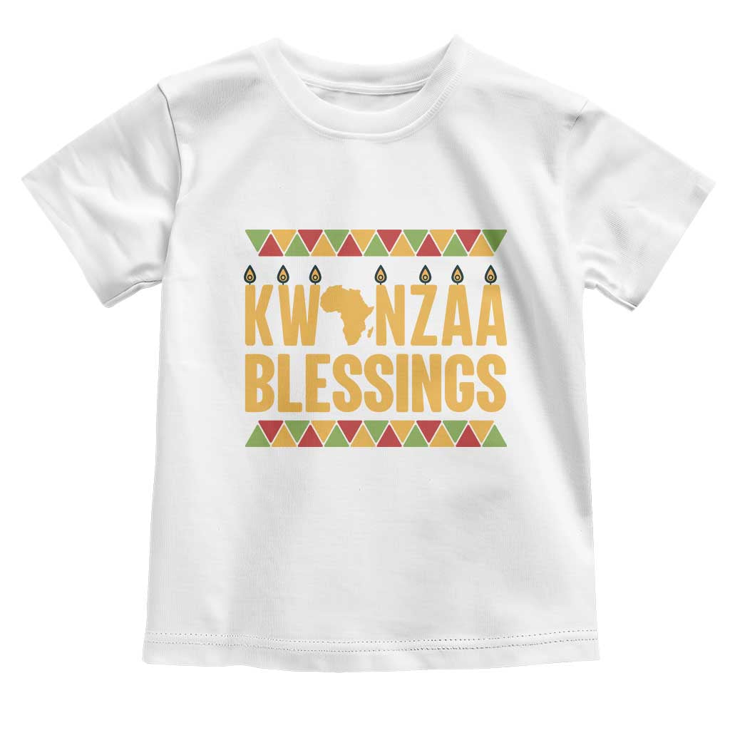 Kwanzaa Blessings Toddler T Shirt Kinara Light African Heritage Gift - Wonder Print Shop