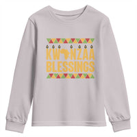 Kwanzaa Blessings Youth Sweatshirt Kinara Light African Heritage Gift - Wonder Print Shop