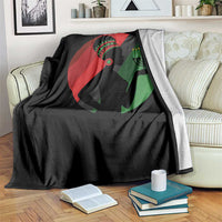 African Woman With Kinara Throw Blanket Happy Kwanzaa Cultural Pride Gift - Wonder Print Shop