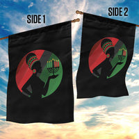 African Woman With Kinara Garden Flag Happy Kwanzaa Cultural Pride Gift - Wonder Print Shop
