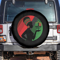 African Woman With Kinara Spare Tire Cover Happy Kwanzaa Cultural Pride Gift - Wonder Print Shop