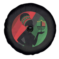 African Woman With Kinara Spare Tire Cover Happy Kwanzaa Cultural Pride Gift - Wonder Print Shop