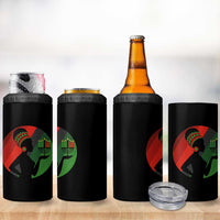 African Woman With Kinara 4 in 1 Can Cooler Tumbler Happy Kwanzaa Cultural Pride Gift - Wonder Print Shop