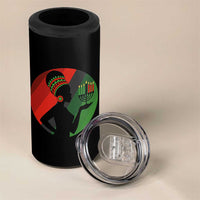 African Woman With Kinara 4 in 1 Can Cooler Tumbler Happy Kwanzaa Cultural Pride Gift - Wonder Print Shop