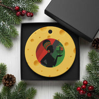 African Woman With Kinara Ceramic Ornament Happy Kwanzaa Cultural Pride Gift - Wonder Print Shop