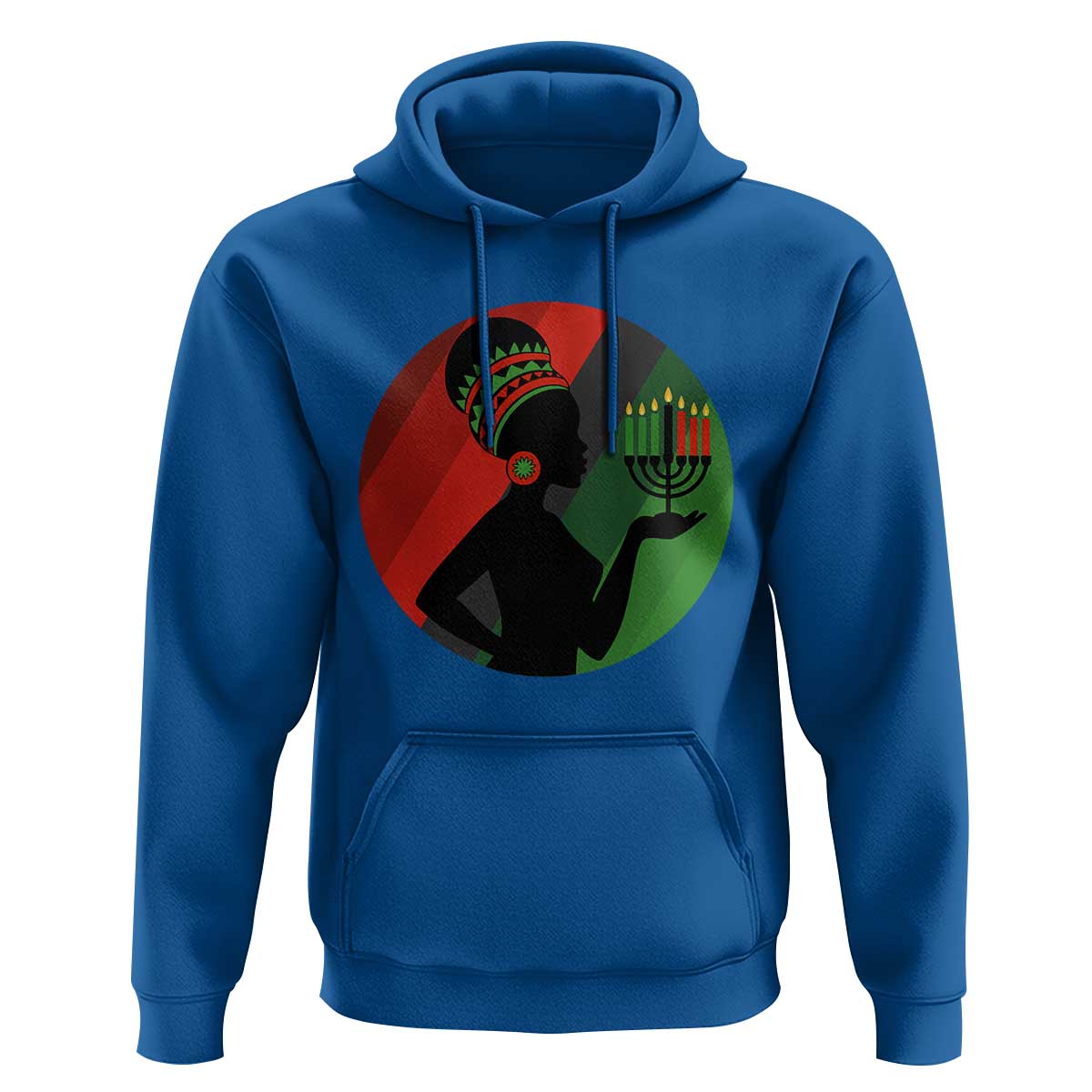 African Woman With Kinara Hoodie Happy Kwanzaa Cultural Pride Gift - Wonder Print Shop