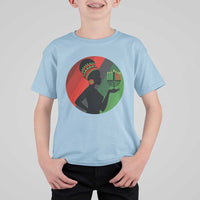 African Woman With Kinara T Shirt For Kid Happy Kwanzaa Cultural Pride Gift - Wonder Print Shop