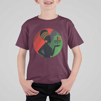 African Woman With Kinara T Shirt For Kid Happy Kwanzaa Cultural Pride Gift - Wonder Print Shop