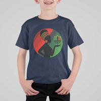 African Woman With Kinara T Shirt For Kid Happy Kwanzaa Cultural Pride Gift - Wonder Print Shop