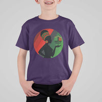 African Woman With Kinara T Shirt For Kid Happy Kwanzaa Cultural Pride Gift - Wonder Print Shop