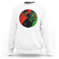 African Woman With Kinara Sweatshirt Happy Kwanzaa Cultural Pride Gift - Wonder Print Shop