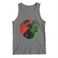 African Woman With Kinara Tank Top Happy Kwanzaa Cultural Pride Gift - Wonder Print Shop