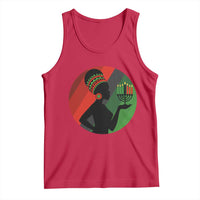 African Woman With Kinara Tank Top Happy Kwanzaa Cultural Pride Gift - Wonder Print Shop