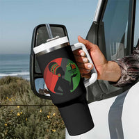 African Woman With Kinara Tumbler With Handle Happy Kwanzaa Cultural Pride Gift - Wonder Print Shop