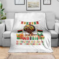 Kwanzaa Blessings African Woman Throw Blanket Umoja Seven Principles Family Gift - Wonder Print Shop