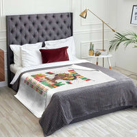 Kwanzaa Blessings African Woman Throw Blanket Umoja Seven Principles Family Gift - Wonder Print Shop