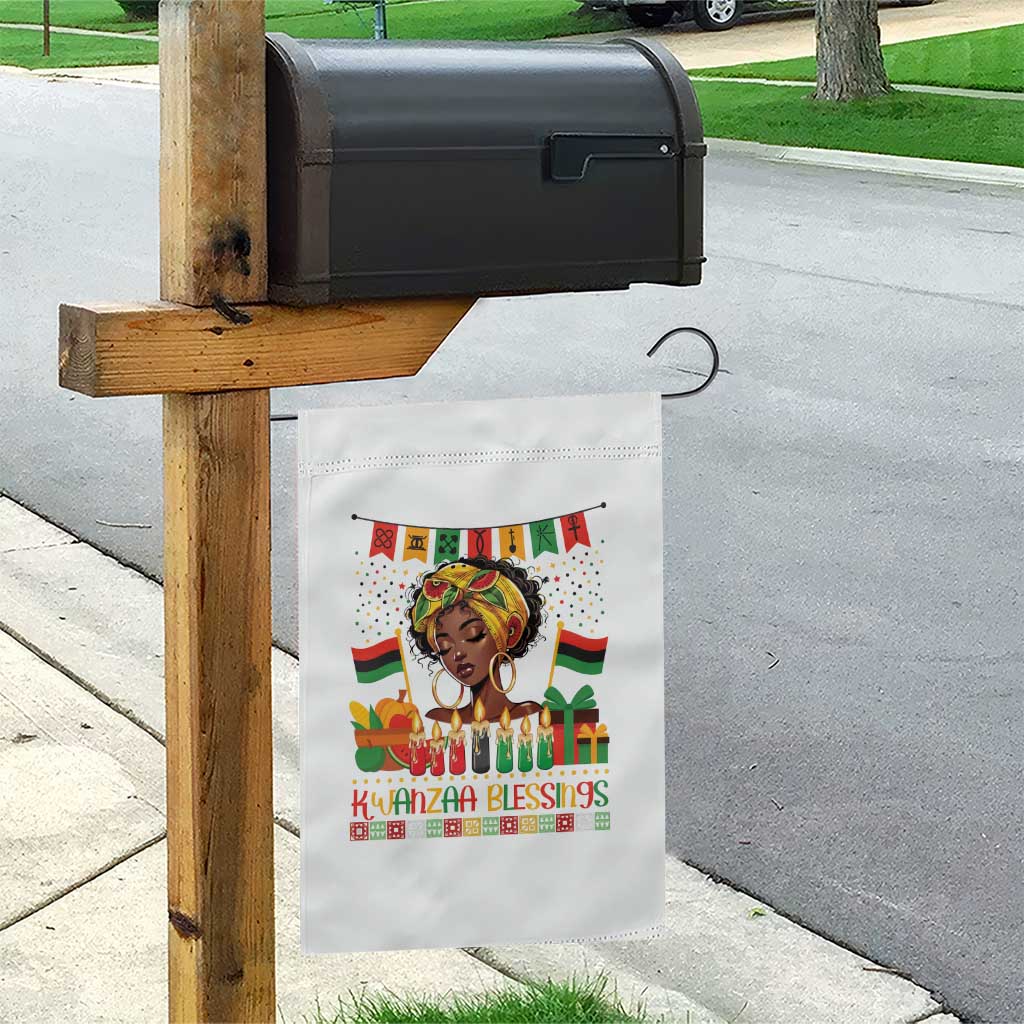 Kwanzaa Blessings African Woman Garden Flag Umoja Seven Principles Family Gift - Wonder Print Shop