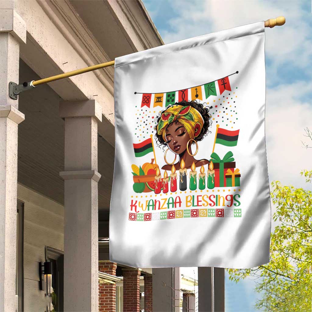 Kwanzaa Blessings African Woman Garden Flag Umoja Seven Principles Family Gift - Wonder Print Shop