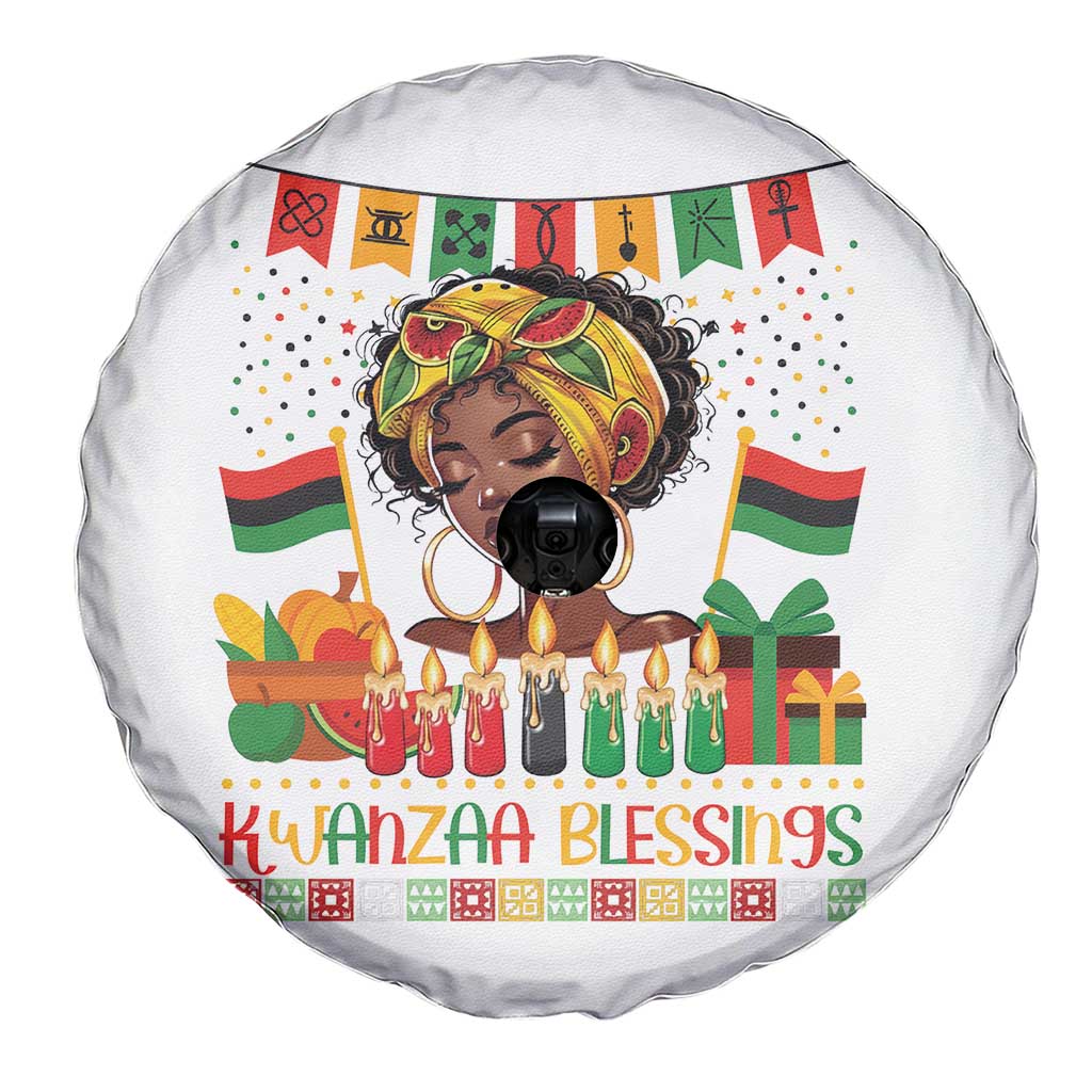 Kwanzaa Blessings African Woman Spare Tire Cover Umoja Seven Principles Family Gift - Wonder Print Shop