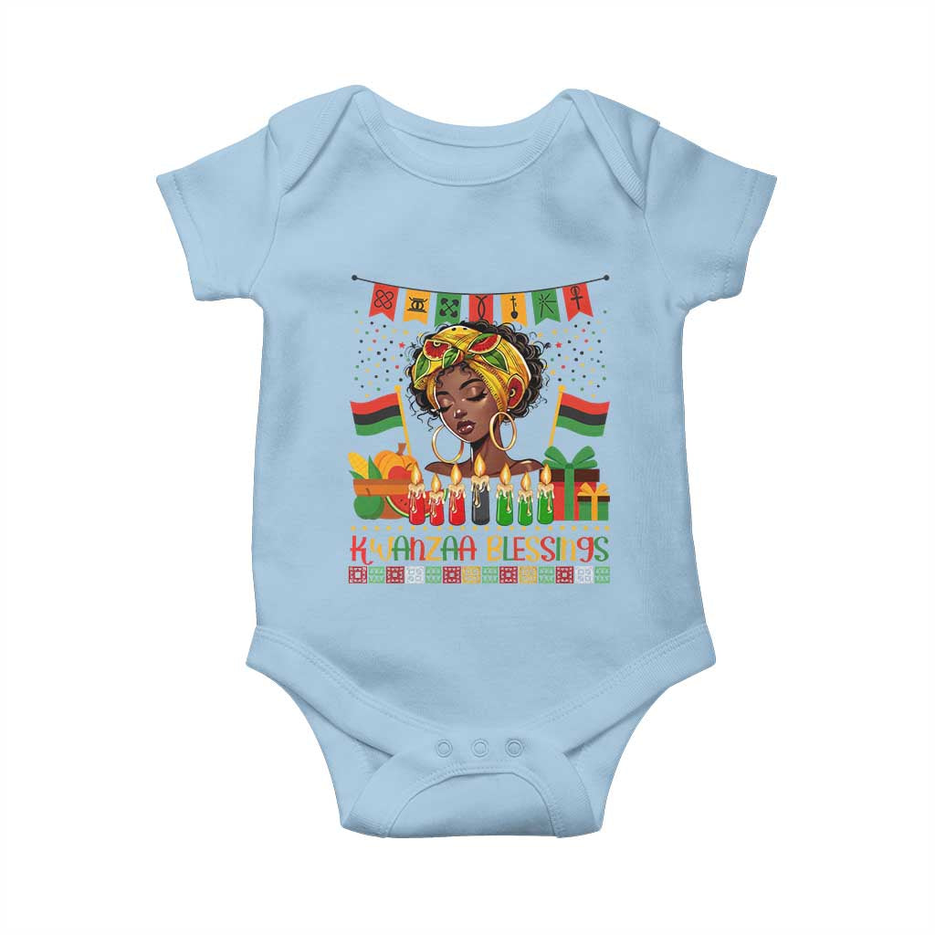 Kwanzaa Blessings African Woman Baby Onesie Umoja Seven Principles Family Gift - Wonder Print Shop