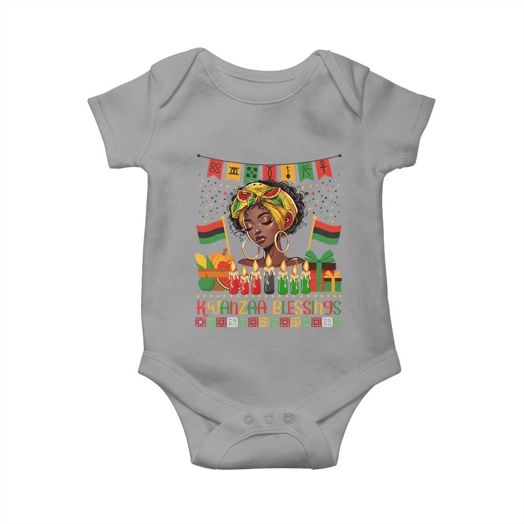 Kwanzaa Blessings African Woman Baby Onesie Umoja Seven Principles Family Gift - Wonder Print Shop