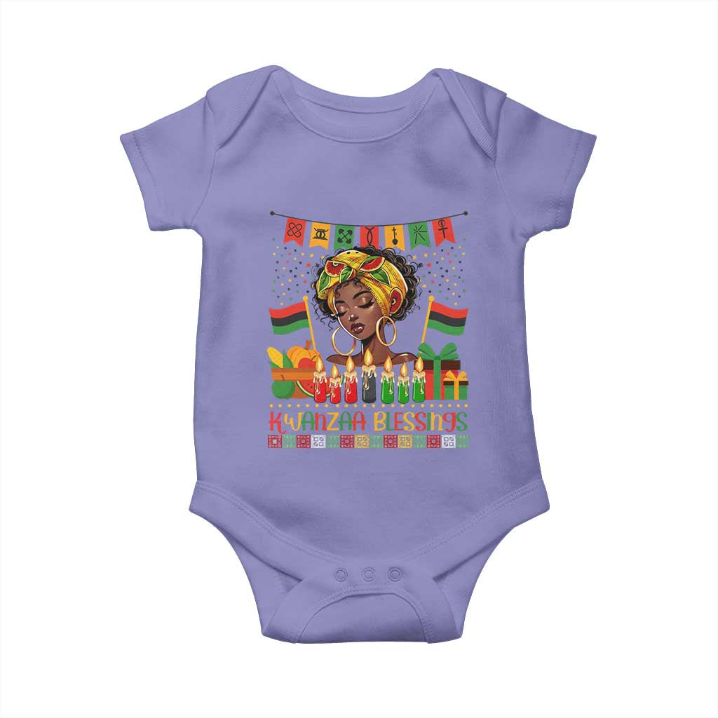 Kwanzaa Blessings African Woman Baby Onesie Umoja Seven Principles Family Gift - Wonder Print Shop