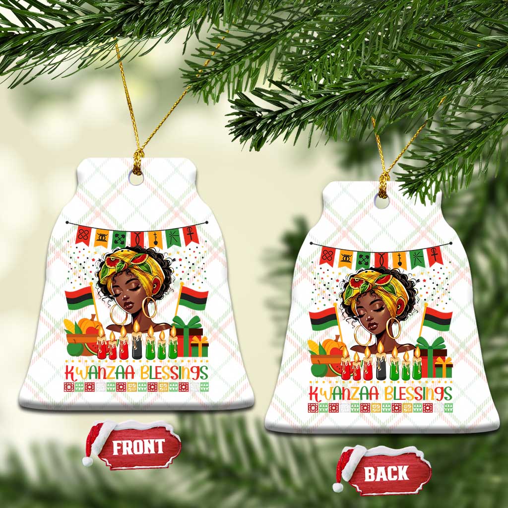 Kwanzaa Blessings African Woman Ceramic Ornament Umoja Seven Principles Family Gift - Wonder Print Shop