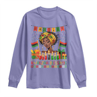 Kwanzaa Blessings African Woman Long Sleeve Shirt Umoja Seven Principles Family Gift - Wonder Print Shop