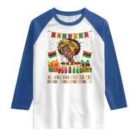 Kwanzaa Blessings African Woman Raglan Shirt Umoja Seven Principles Family Gift - Wonder Print Shop