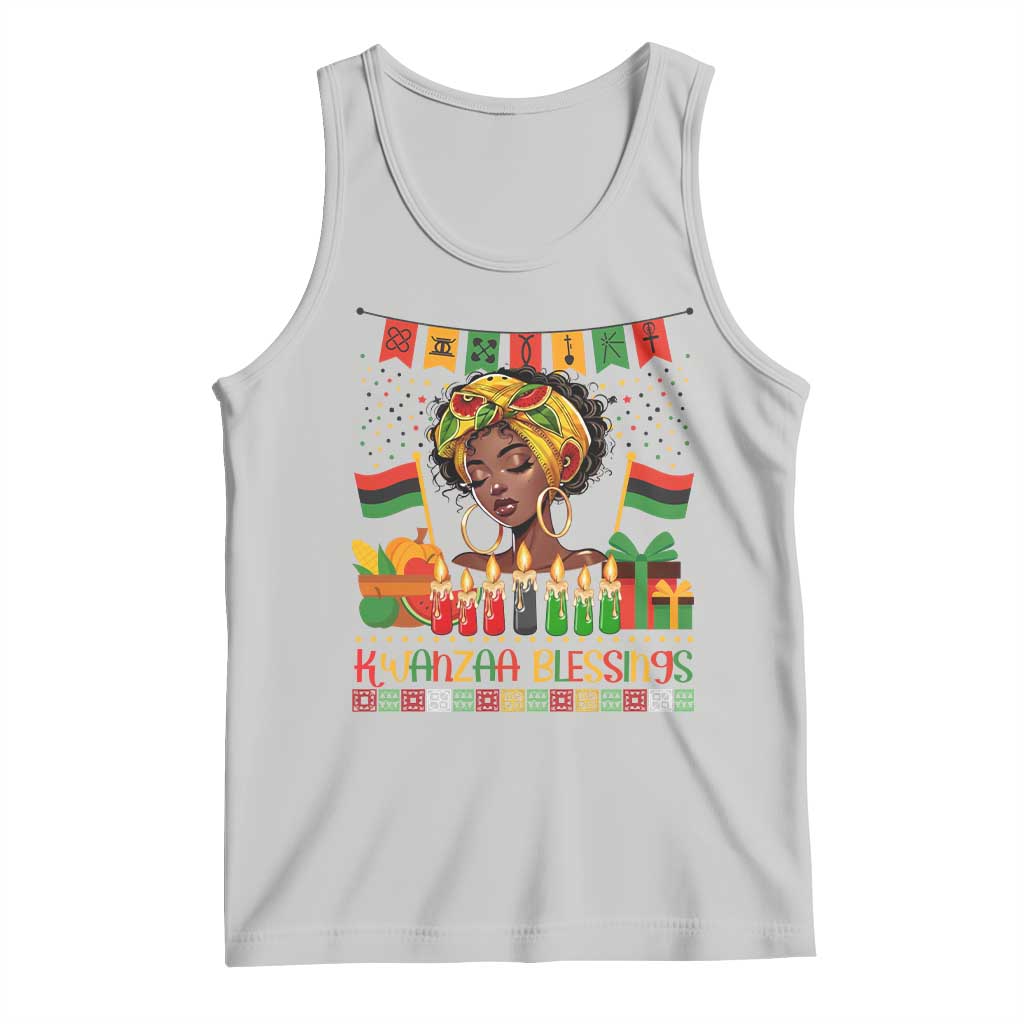 Kwanzaa Blessings African Woman Tank Top Umoja Seven Principles Family Gift - Wonder Print Shop