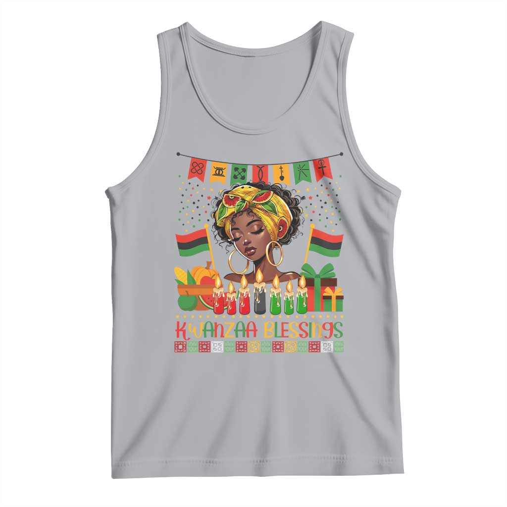 Kwanzaa Blessings African Woman Tank Top Umoja Seven Principles Family Gift - Wonder Print Shop